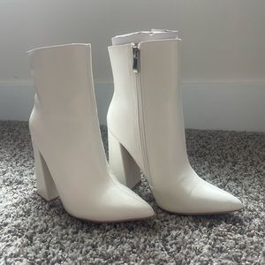 White Booties NEVER WORN